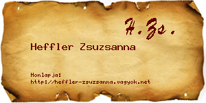 Heffler Zsuzsanna névjegykártya